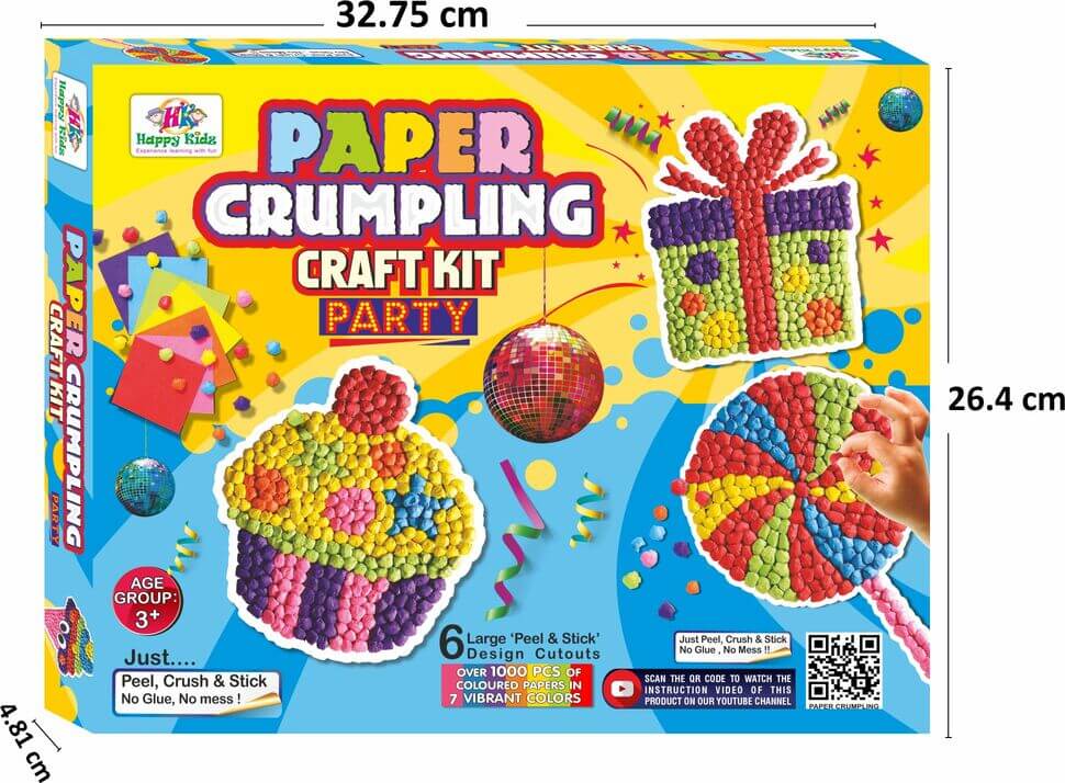 Paper Crumpling Party Theme - Dimensions